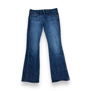 7 For All Mankind "A" Pocket 30 Dark Wash Y2K Bootcut Denim Blue Jean (33 x 33)